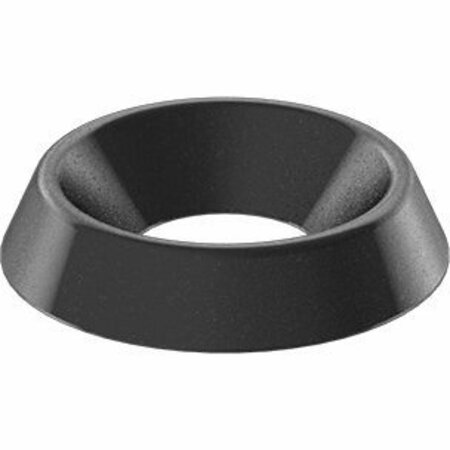 BSC PREFERRED Black Zinc-Plated Brass Countersunk Washer for Number 10 Screw Size 0.25 ID 0.594 OD, 100PK 92918A140
